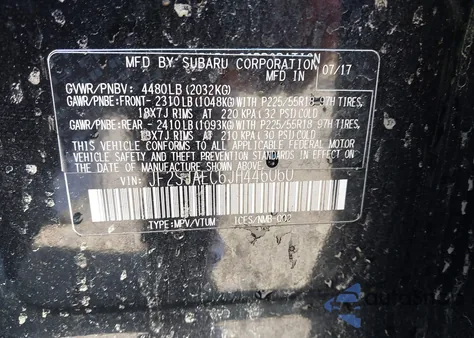 2018 Subaru Forester 2.5I Premium из США, поврежденный, VIN JF2SJAEC6JH446060